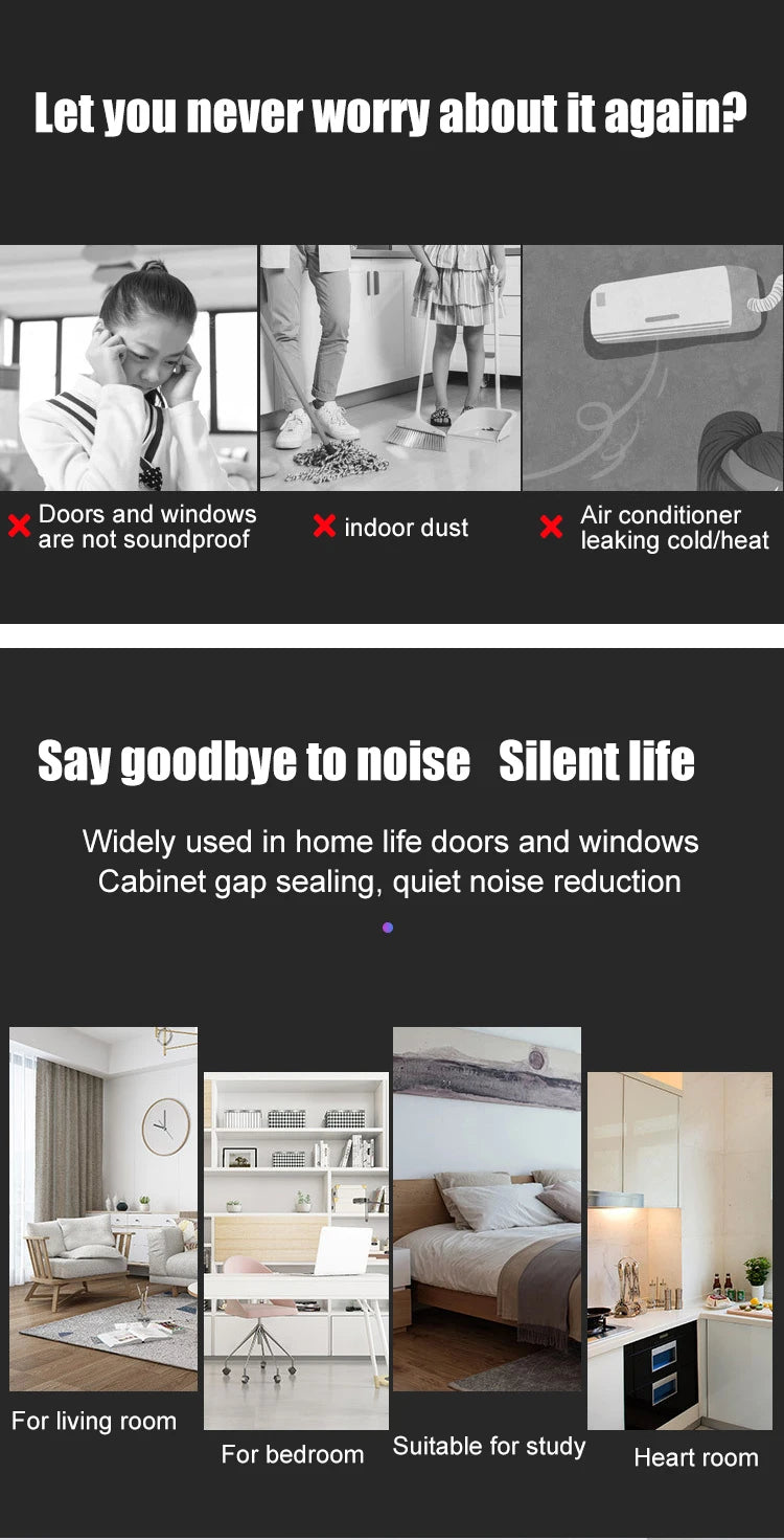 Door Draught Excluder — Double-Sided Draft Stopper